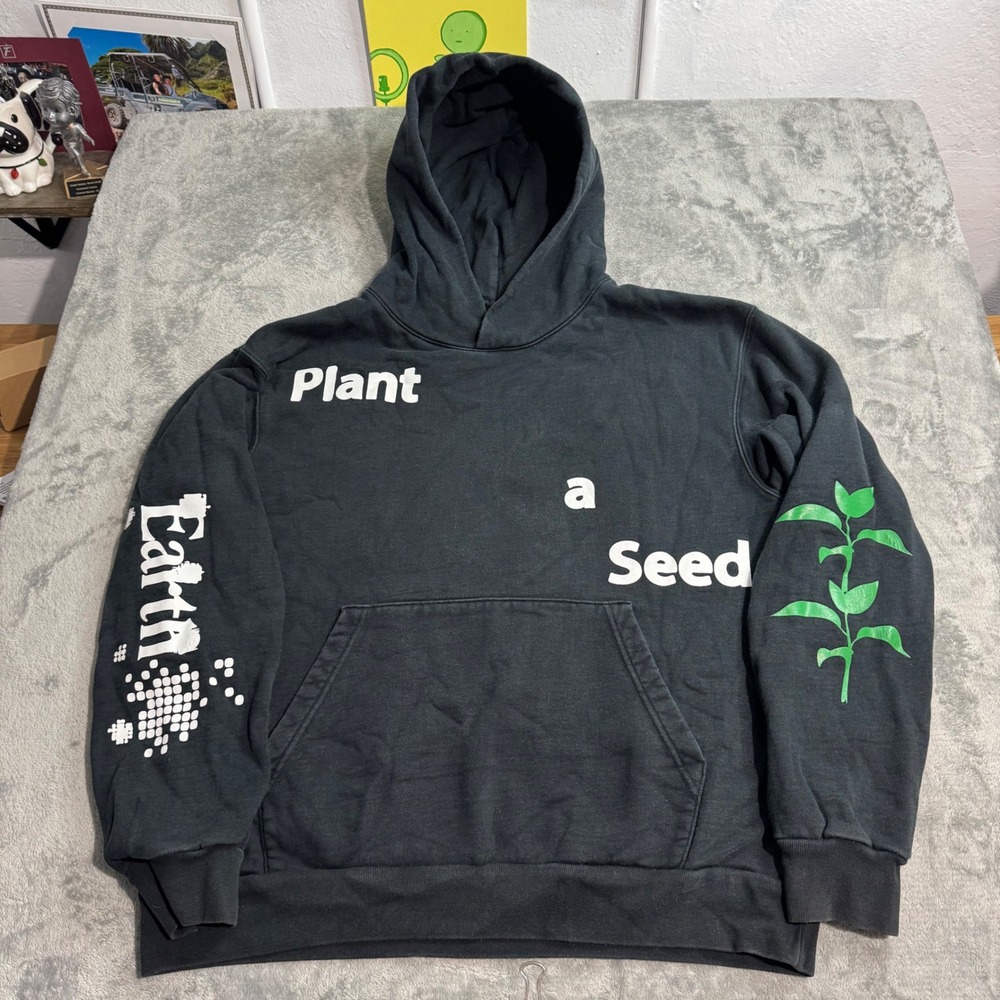 AtTheMoment Plant a Seed Heavyweight Hoodie Black Graphic Sweatshirt MD1025C L